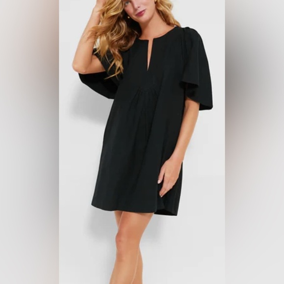 Tuckernuck x Pomander Place Finley Flutter Sleeve Mini Dress Black Size XL - Picture 1 of 9